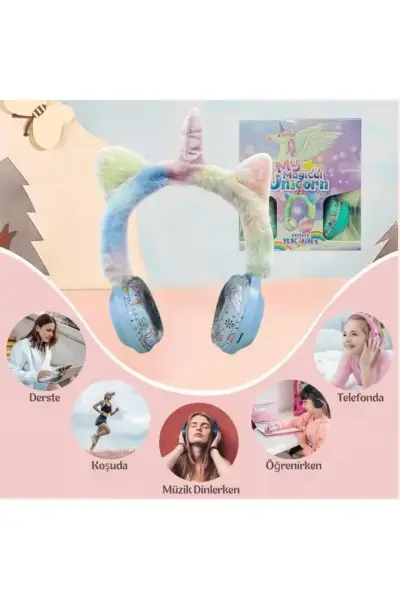 Peluş Unicorn Bluetooth Kulaklık