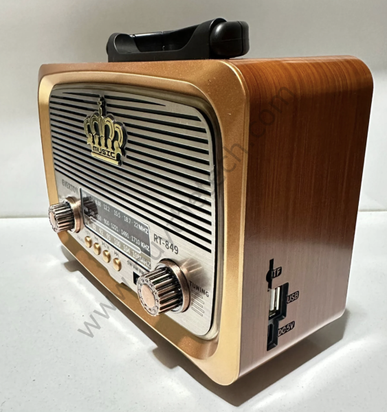 B-849 Led Işıklı Güneş Enerjili Nostaljik Radyo