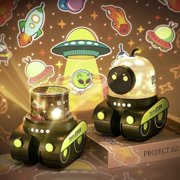 Robot Tasarım Projektör Gece Lambası