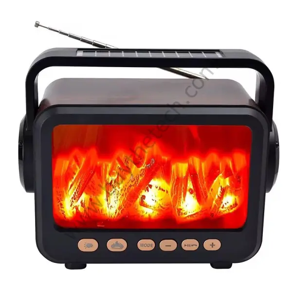 Şömineli Nostaljik Ahşap Radyo