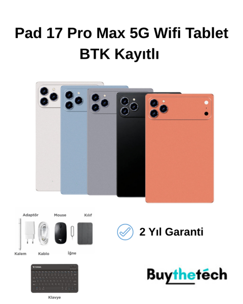 Pad 17 Pro Max 5G Wifi Tablet Bilgisayar