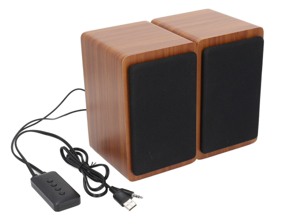 Ahşap Bilgisayar Hoparlörü 2'li